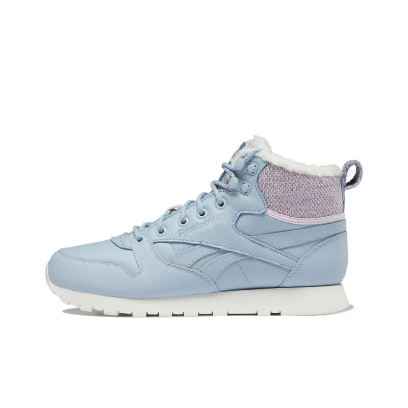 Reebok Classic Leather Running Shoes Women's High-Top Cerulean-0
