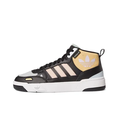 Adidas Originals Post Up Skateboard Shoes Women's Mid-Top Black/Yellow