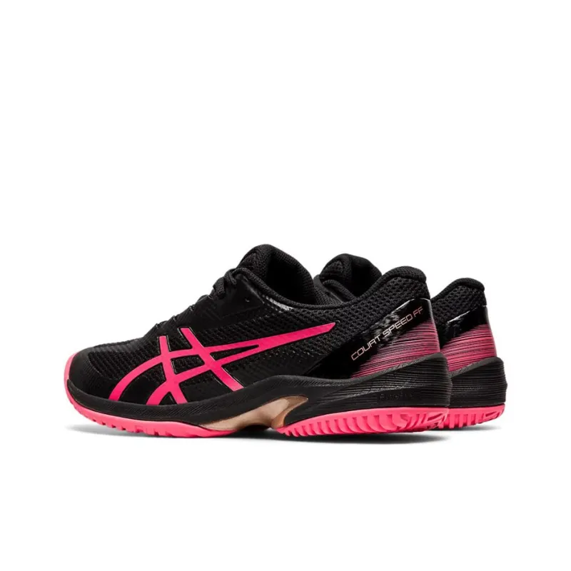 Asics Gel-Court Speed Anti-Slip And Wear-Resistant Breathable Low-Top Running Shoes Women's Black Red-2