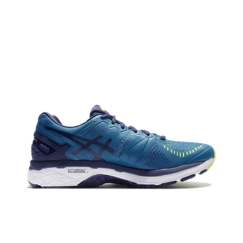 Asics Gel-Kayano 23 Wear-Resistant Low-Top Running Shoes Men's Blue Yellow 2E-Width-1