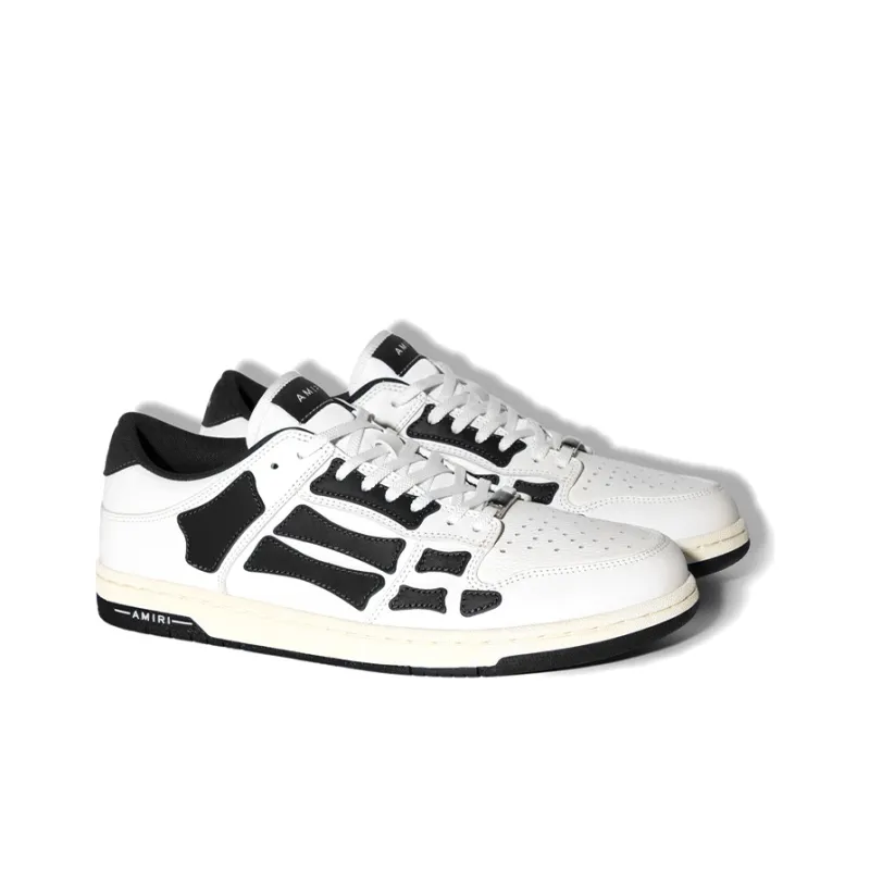AMIRI Skel Top Low 'White Black'-1