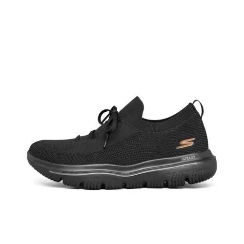 Skechers Go Walk Evolution Ultra Running Shoes Men Low-Top Black/Orange