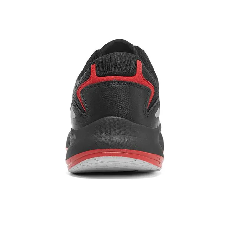 Skechers Go Run Pulse Cushioning Anti Slip Wear Resistant Breathability Low Top Running Shoes Men's Black Red-3