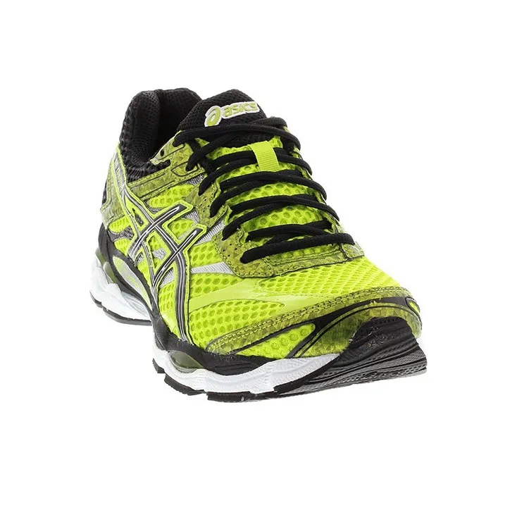 Asics Gel-Cumulus 16 Wear-Resistant Low-Top Running Shoes Men's Black Yellow-2