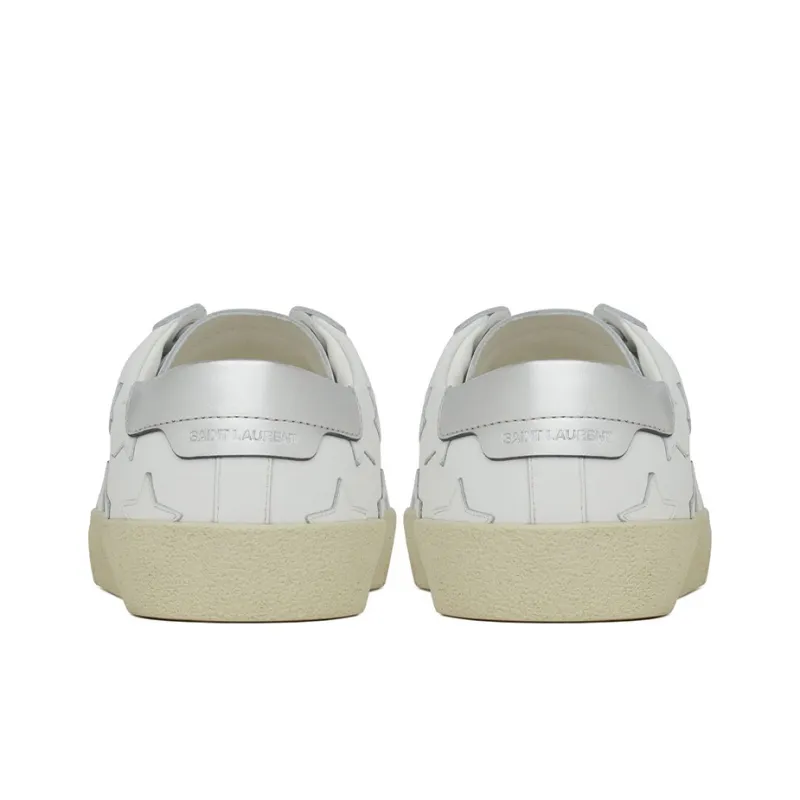 SAINT LAURENT Court Classic SL/06 Metallic California Bright White-3