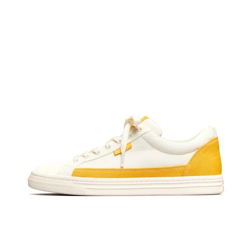 TORY BURCH Skateboard Shoes Women's Low-Top White/Yellow