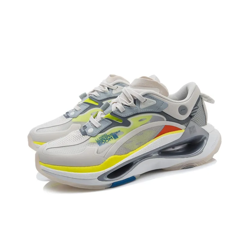 LiNing Running Shoes Men Low Top Gray/White-2