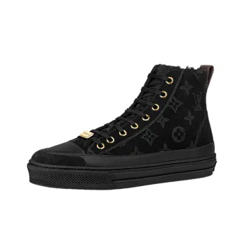 LOUIS VUITTON Stellar Ankle Sneakers 'Black Monogram' Women's