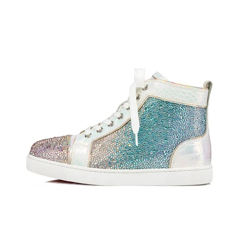 CL LUBOTING Louis Strass High Top Skateboard Shoes Women's Multicolor-0