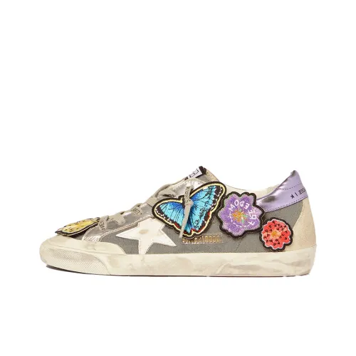 Golden Goose Super-Star Skateboard Shoes Women's Low-Top Gray/Blue/Purple/Pink/White