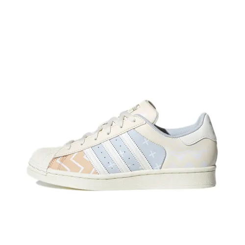 Adidas Originals Superstar Comfortable Wear Resistant Sneakers Creamy 'Cream Light Bluegray' Women's