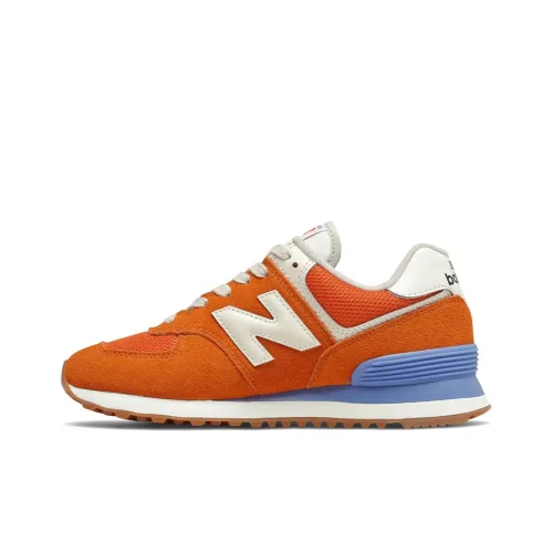 New Balance NB 574 Series Running Shoes Women's Low-Top University Orange/Star Blue