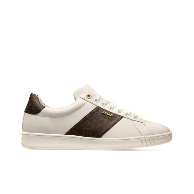 BALLY Low Top Skateboard Shoes Men White-1