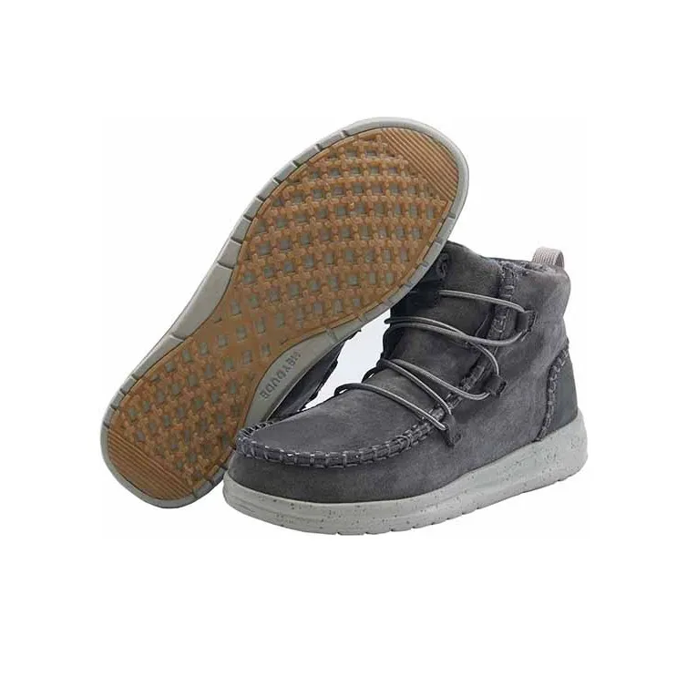 Heydude Skateboard Shoes Women's High-Top Gray-4