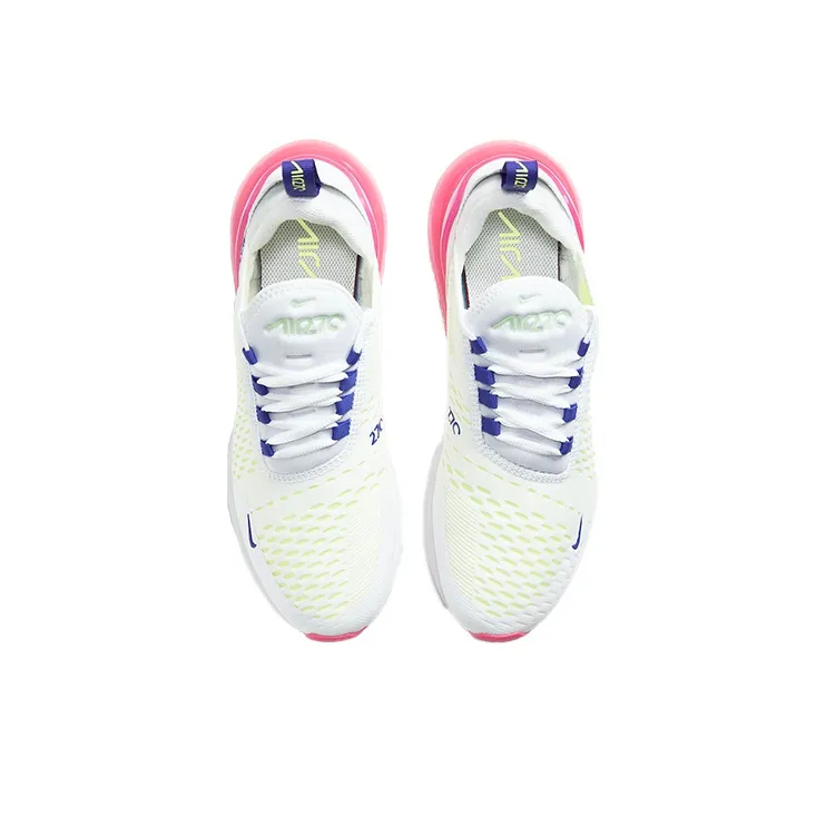 Nike Air Max 270 White Volt Pink Blast Indigo Women's-3