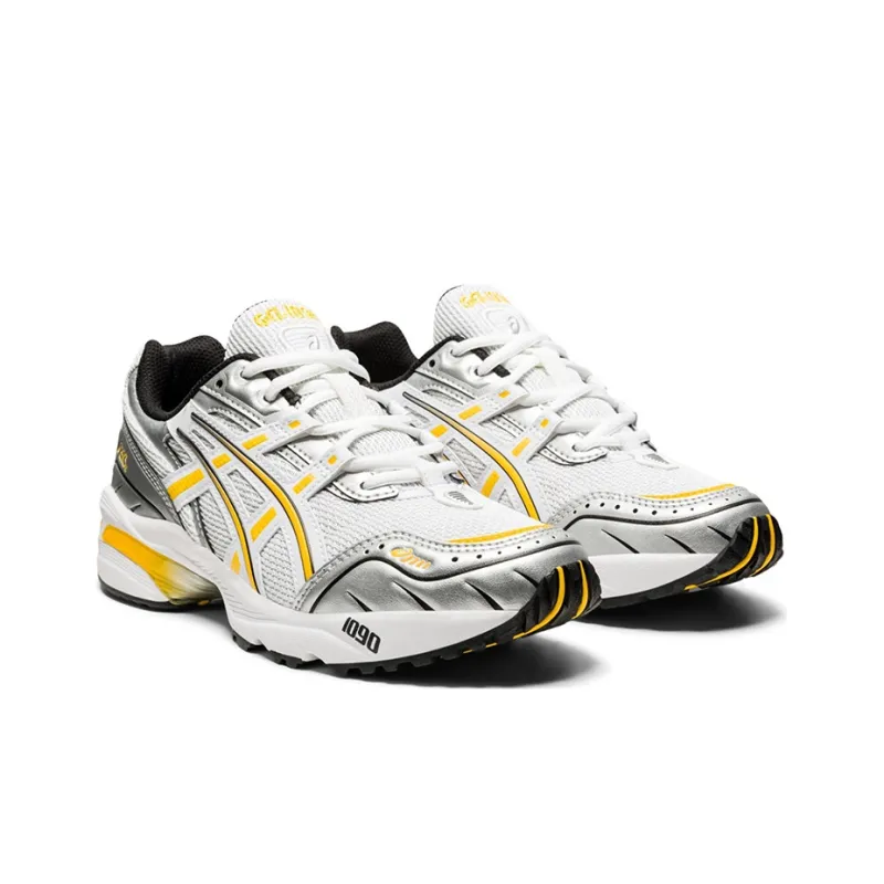 Asics GEL 1090 Wear Resistant Low Top Running Shoes Women's White Yellow-2