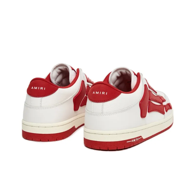 AMIRI Skel Top Low White Red-3