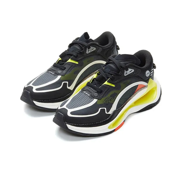 LiNing Exceed Infinity Running Shoes Men Low Top Black/White/Yellow-1