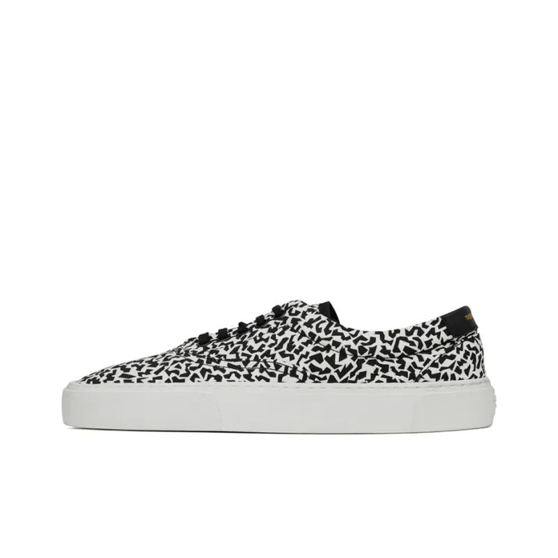 SAINT LAURENT Venice Low Black White Print-0
