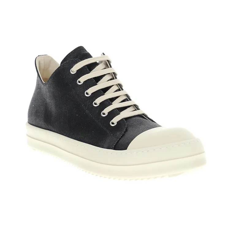 Rick Owens DRKSHDW C Low Top Skateboard Shoes Men's Black White-2