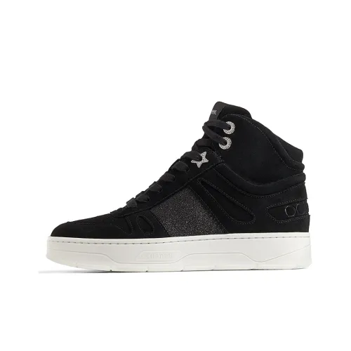 Jimmy Choo Hawaii Skateboard Shoes Women's High-Top Black