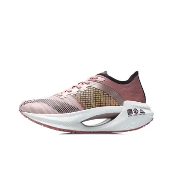 LiNing Jueying Essential Cushioning Breathable Low Top Running Shoes Women's Peach Orange Pink