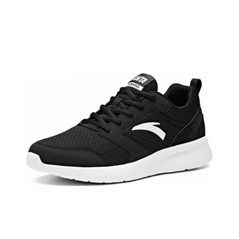 Anta Running Collection Breathable Low-Top Running Shoes Men's Black White-2