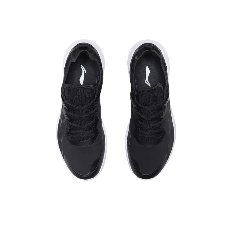LiNing Cushioning Anti Slip And Wear Resistant Coverage Low Top Running Shoes Unisex Black-3