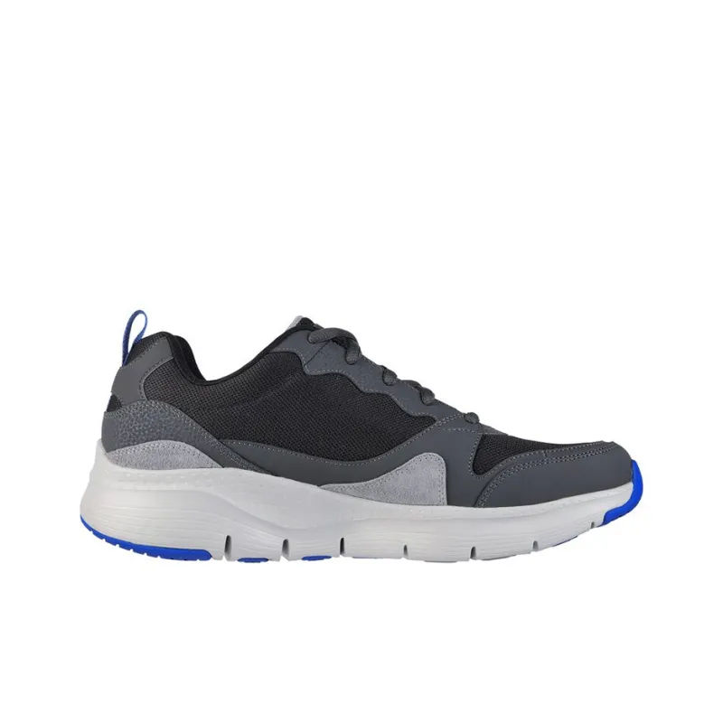 Skechers Arch Fit Cushioning, Slip Resistant, And Abrasion Resistant Low Top Running Shoes Men's Black Gray-1