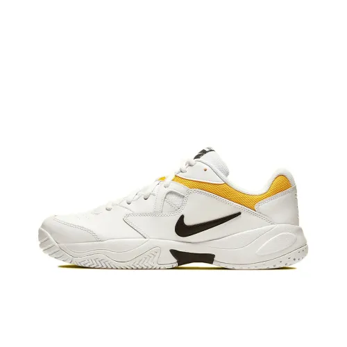 Nike Court Lite 2 Tennis Shoes Men Low-Top Black/White/Yellow