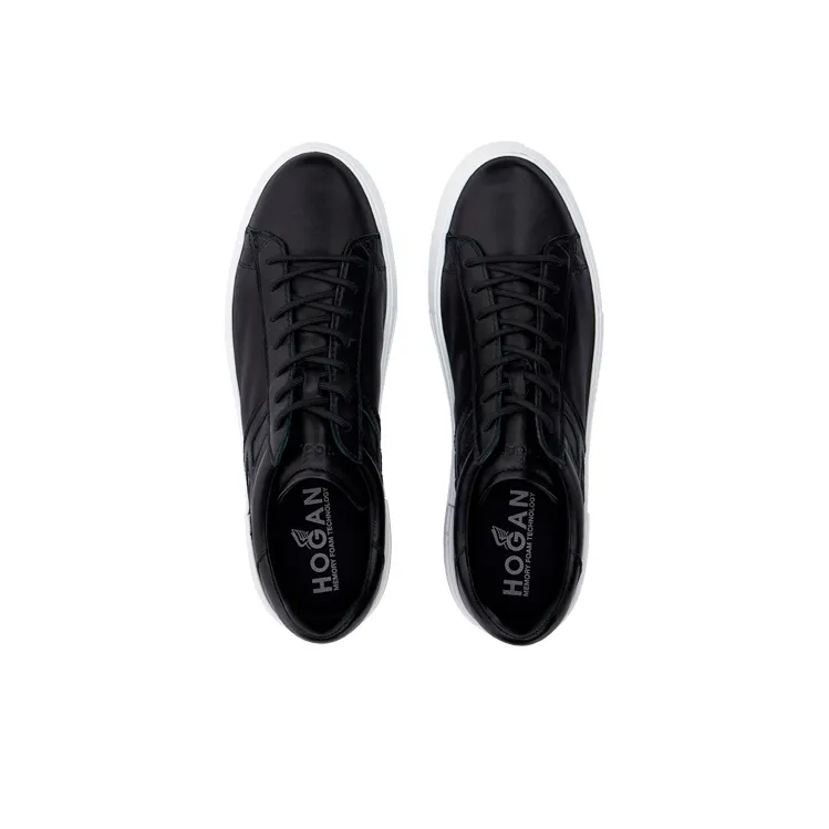 HOGAN Rebel Stylish Skateboarding Shoes Men's Black-3