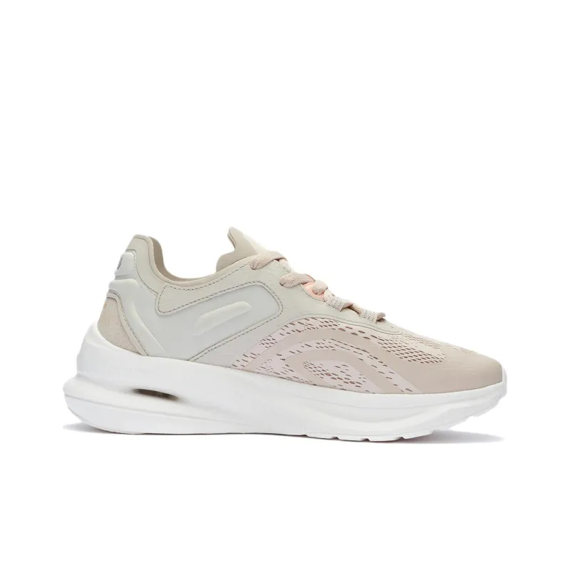 LiNing Cushioning Rebound Low-Top Running Shoes Women's Oat Gray-1