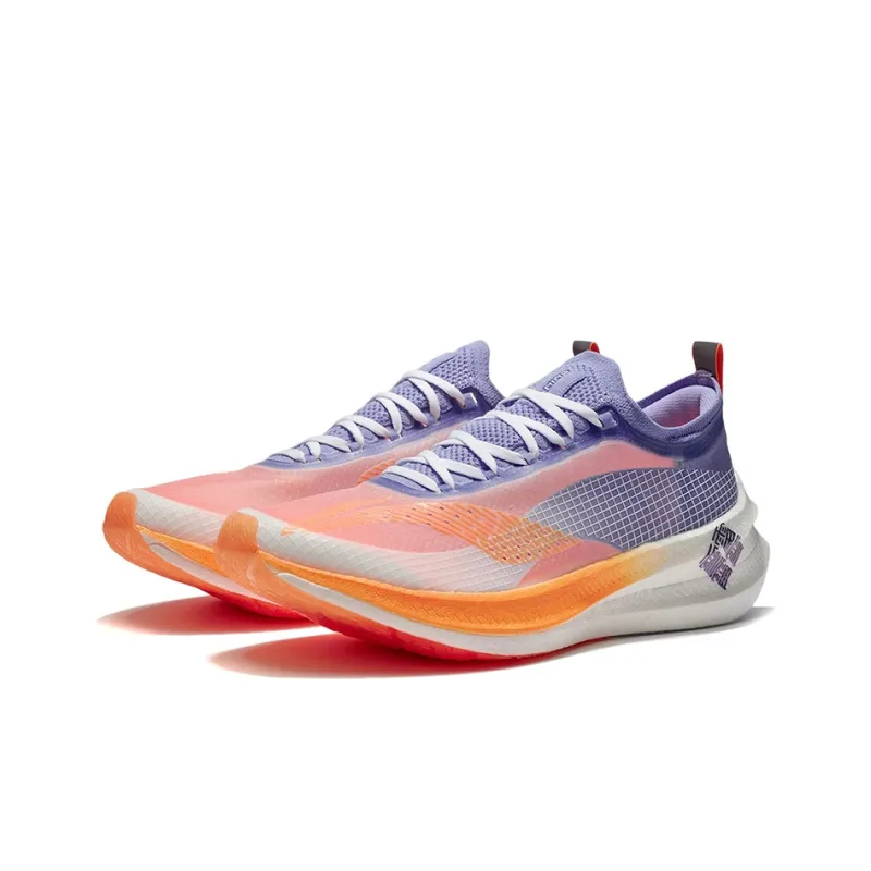 LINING Feidian 2 Elite Running Shoes Men Low Top Standard White/Neon Hydrangea Blue Purple-2
