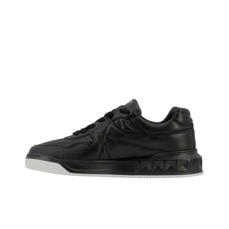 Valentino Rockstud Low Top Athletic Shoes Men's Black-0