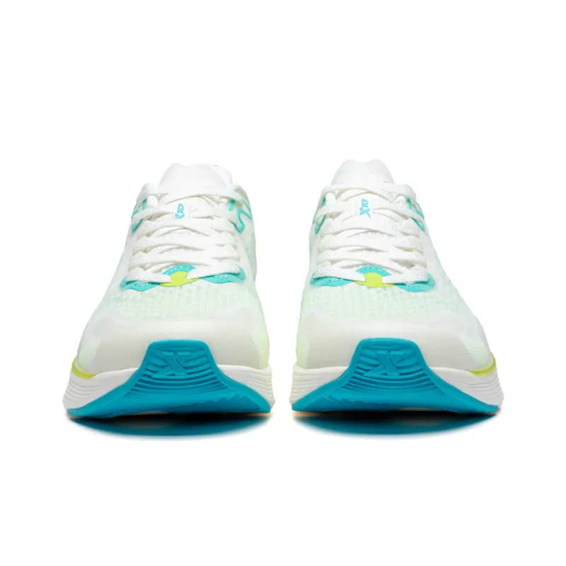 XTEP Qing Feng 5.0 Cushioning And Breathable Low Top X FLOW Long Distance Running Shoes Men's White Green-3