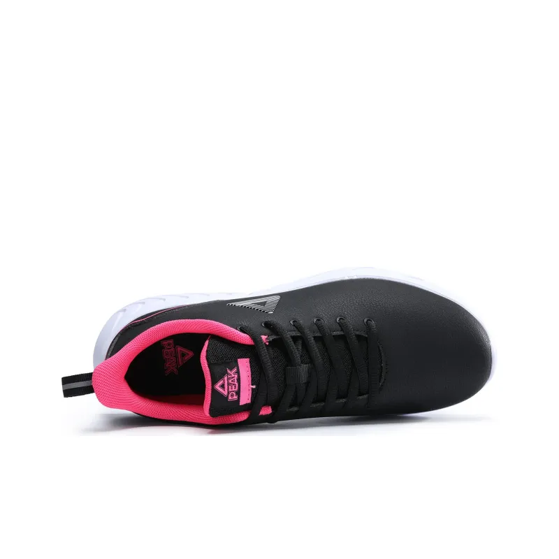 PEAK Cushioning Anti Slip And Wear Resistant Low Top Running Shoes Women's Black Red-4