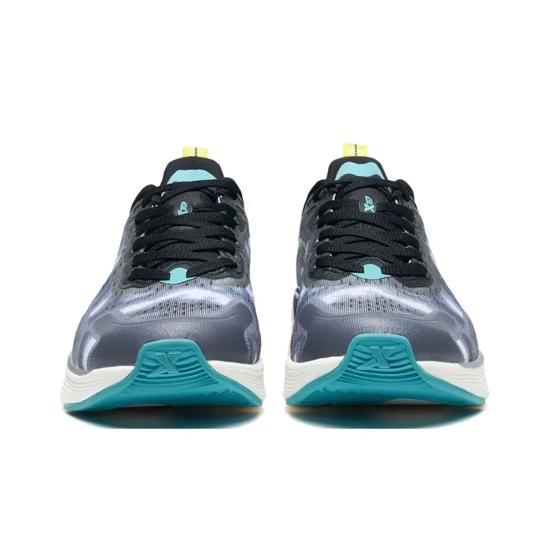 XTEP Qing Feng 5.0 Cushioning And Breathable Low Top X FLOW Casual Running Shoes Men's Black Gray-3