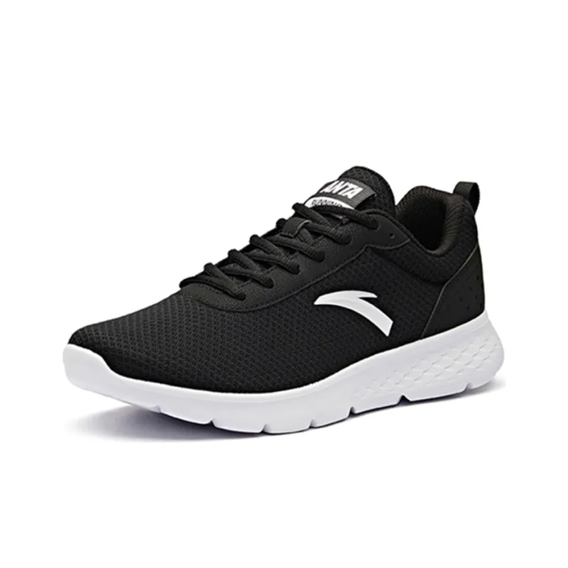 Anta Cushioning Anti Slip Wear Resistant Breathable Lightweight Coverage Low Top Casual Running Shoes Men's Black-2