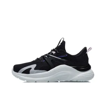 LiNing Liuyun Slip Resistant, Abrasion Resistant, Lightweight Low Top Running Shoes Women's Black White