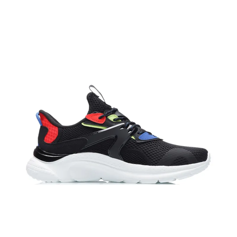 LiNing Liuyun Cushioning Anti Slip And Wear Resistant Low Top Running Shoes Black Red Blue-1