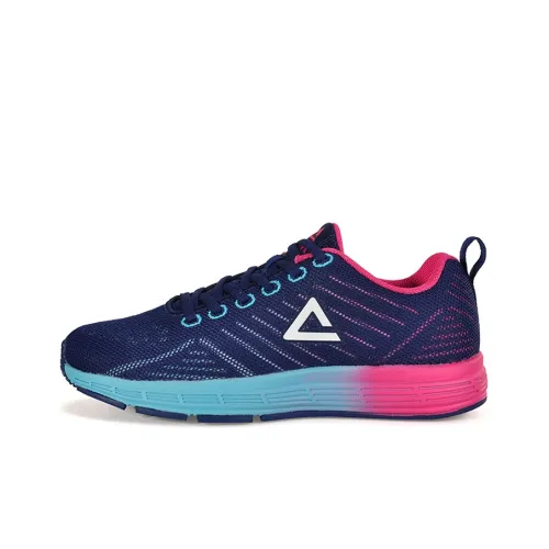 PEAK Running Shoes Men Low-Top Bright Moon Blue/Rose Red