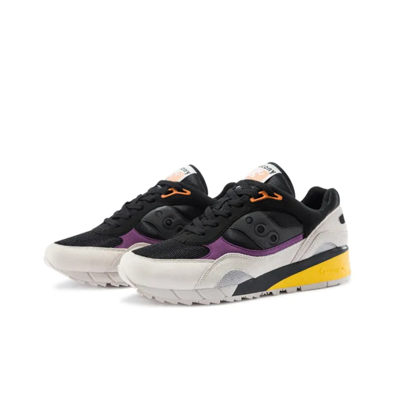 Saucony Shadow 6000 Cushioning Anti Slip Wear Resistant Breathability Low Top Casual Running Shoes Men's Black Gray-2