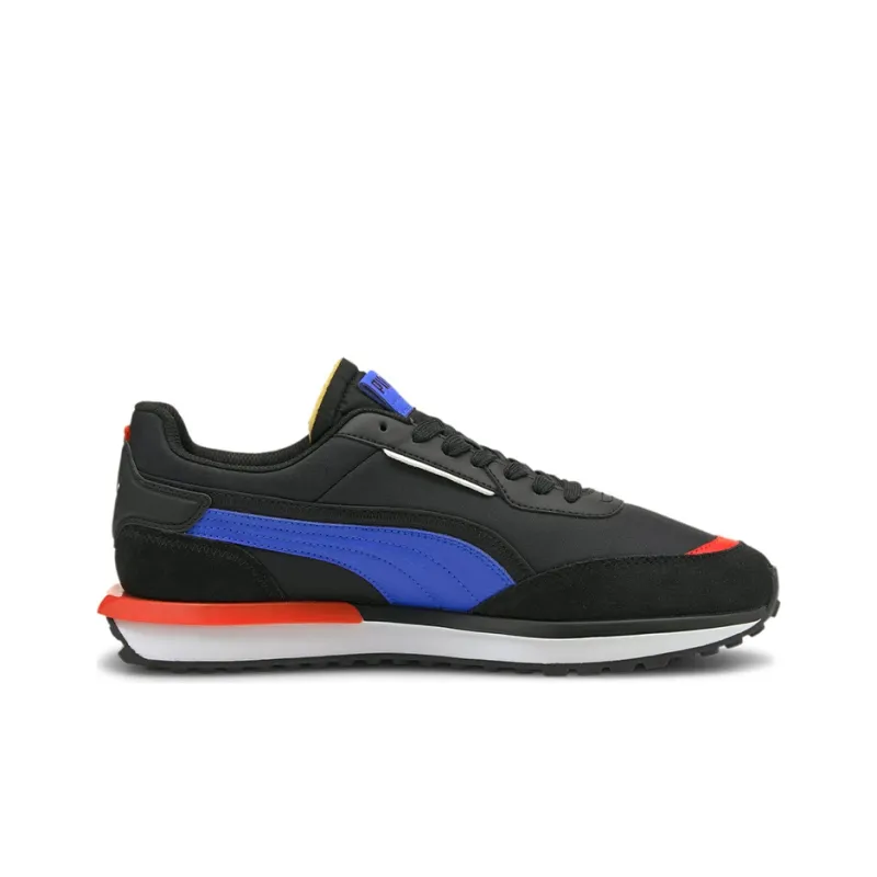 PUMA City Rider Electric Black Blue Red-1