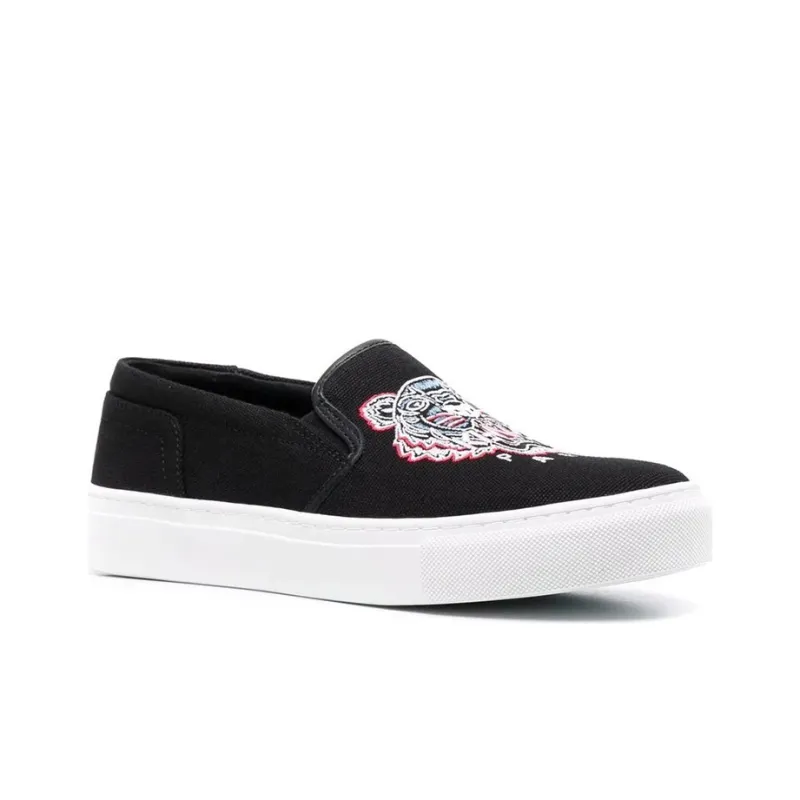 KENZO Low Top Stylish Skateboarding Shoes Women's Black-2