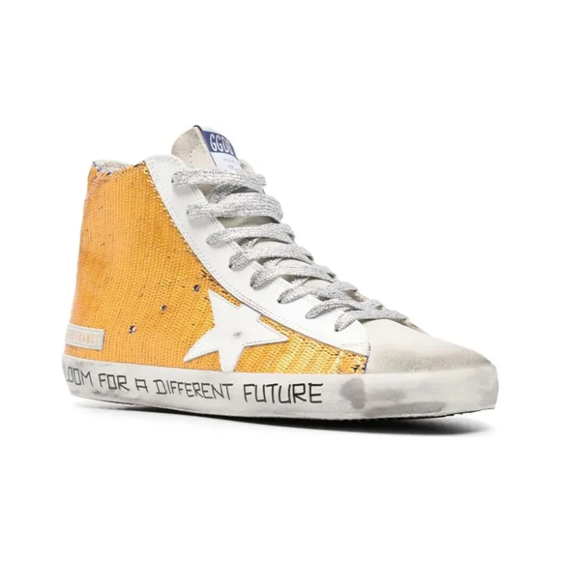 Golden Goose Francy Stylish Skateboarding Shoes Men's Gold-2