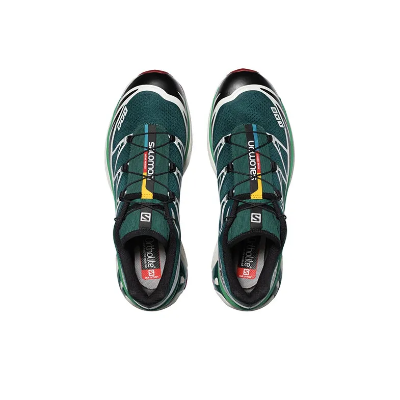 SALOMON XT-6 Running Shoes Unisex Low-Top Bamboo Green/Black/White-2