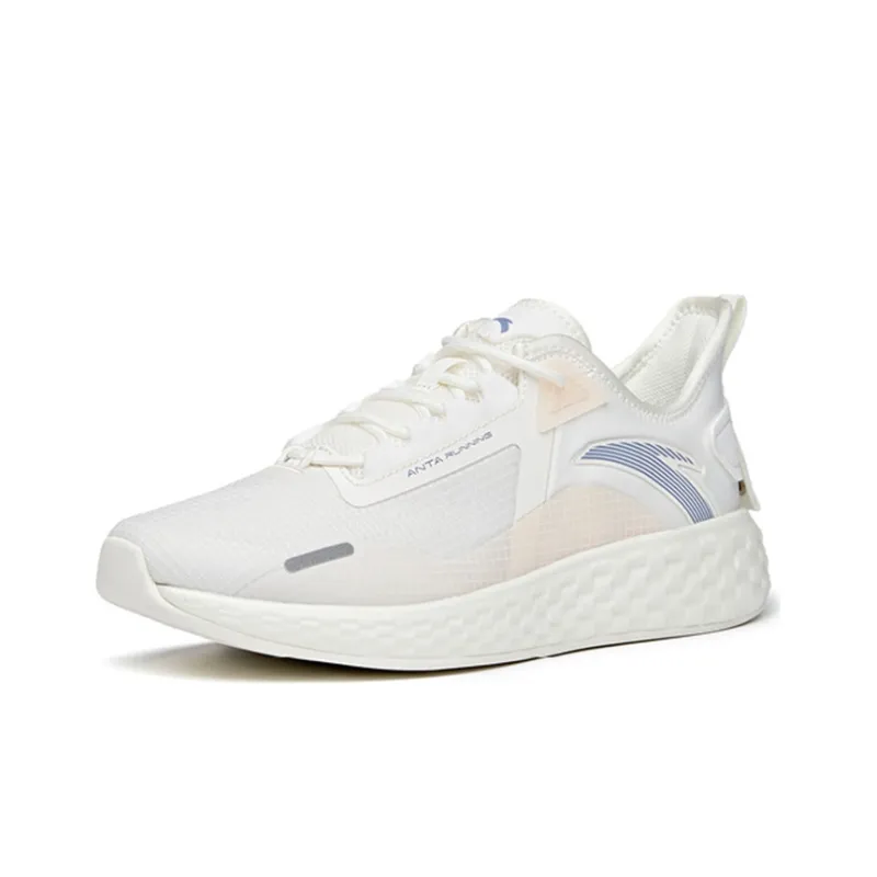 Anta Running Collection Cushioning Anti-Slip Wear-Resistant Breathability Low-Top Running Shoes Women's White Purple-2