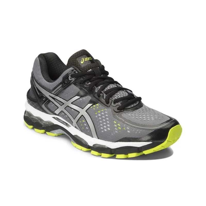 Asics Gel Kayano 22 4E Wide 'Charcoal Silver Lime'-2