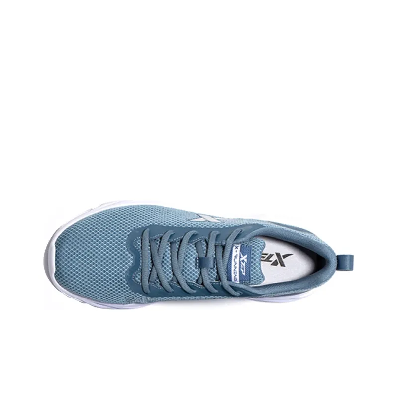 XTEP Feather Cushioning Breathable Lightweight Abrasion Resistant Slip Resistant Low Top Running Shoes Men's Gray Blue-2