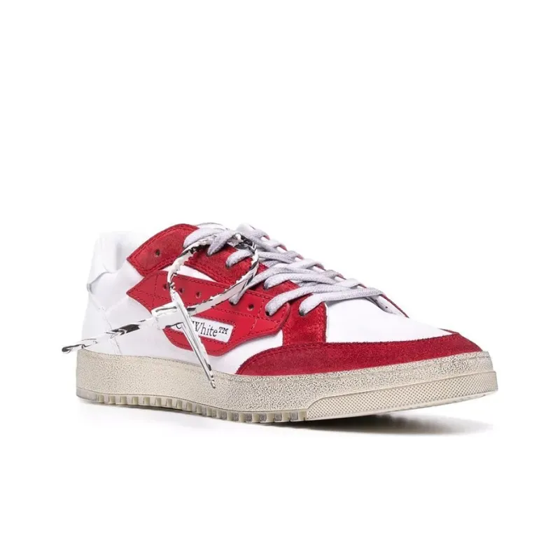OFF WHITE Vulcanized 5.0 Low Top White Red-1